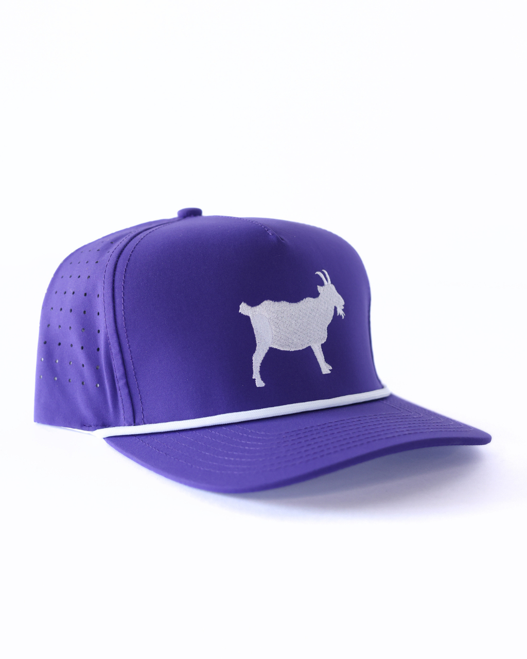 G.O.A.T. Performance Rope Snapback – Purple & White