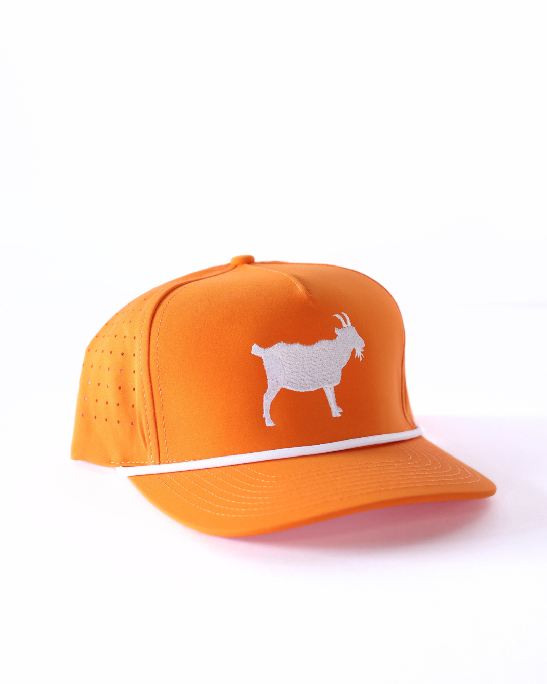 G.0.A.T. Performance Rope Snapback - Orange & White