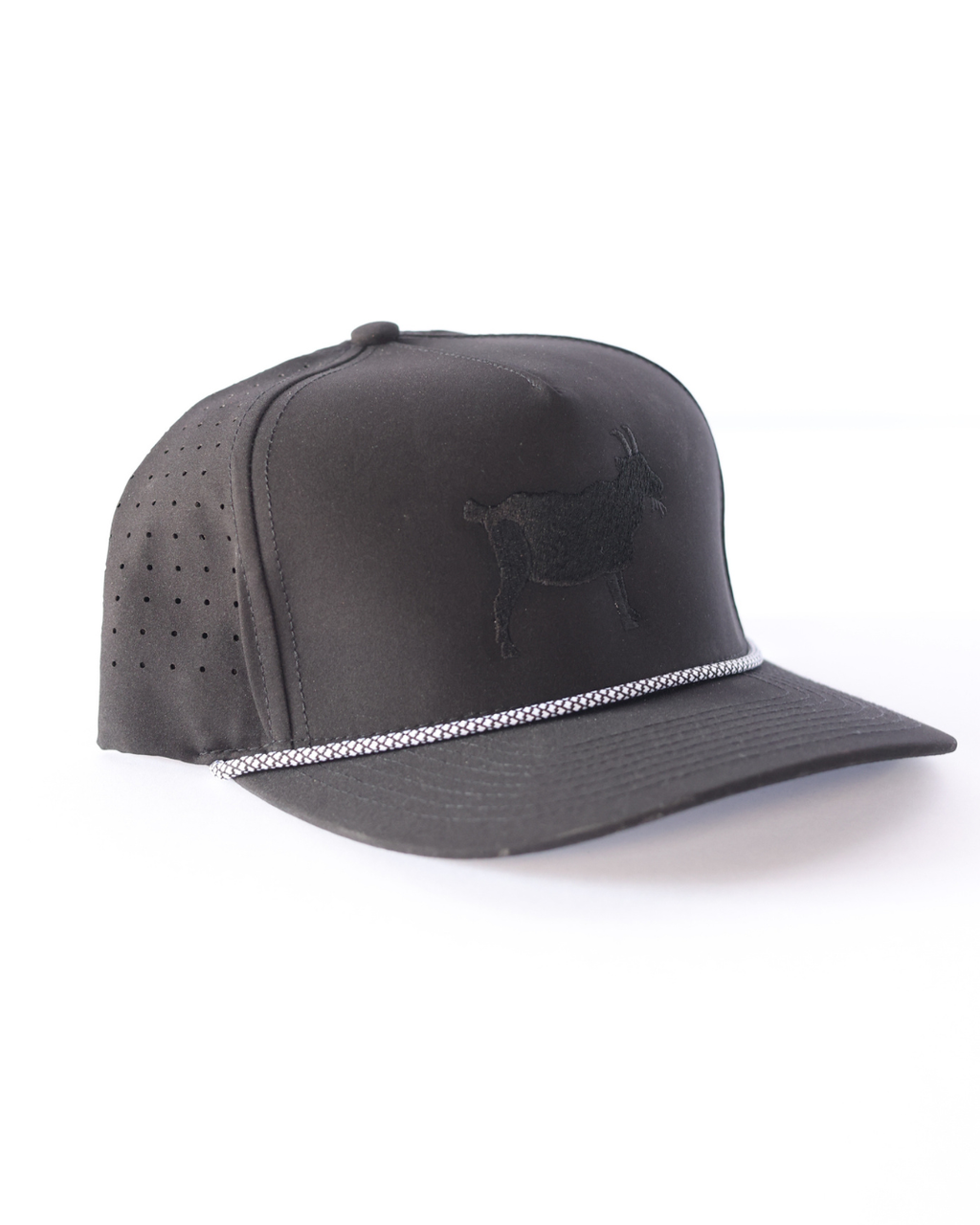 G.O.A.T. Performance Rope Snapback - Black