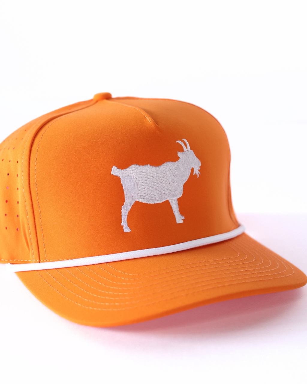 G.0.A.T. Performance Rope Snapback - Orange & White