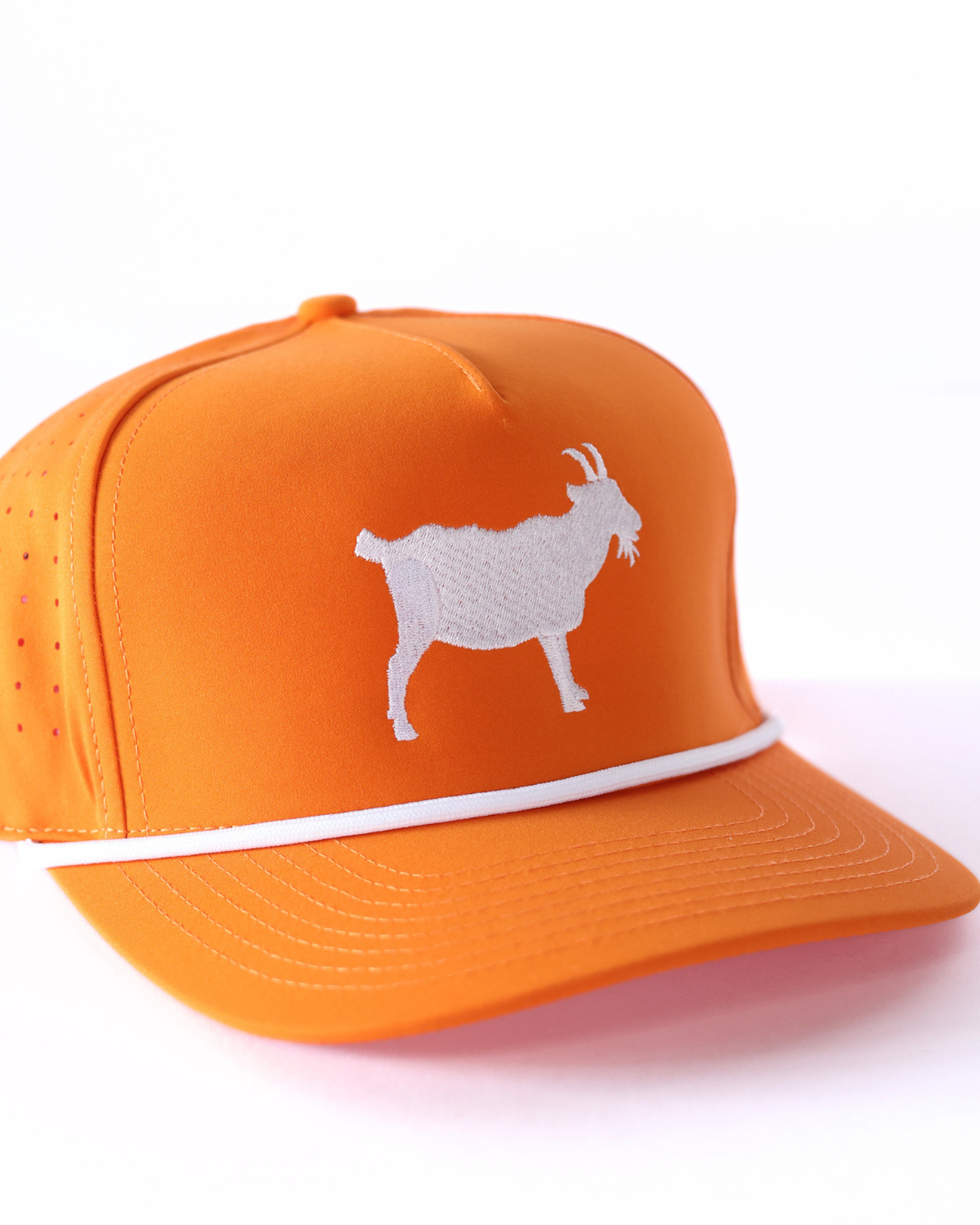 G.0.A.T. Performance Rope Snapback - Orange & White