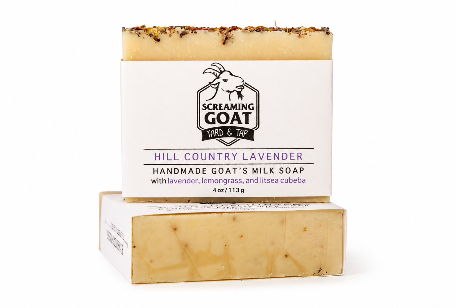 Screaming Goat Hand Made Goat Soap - Hill Country Lavender