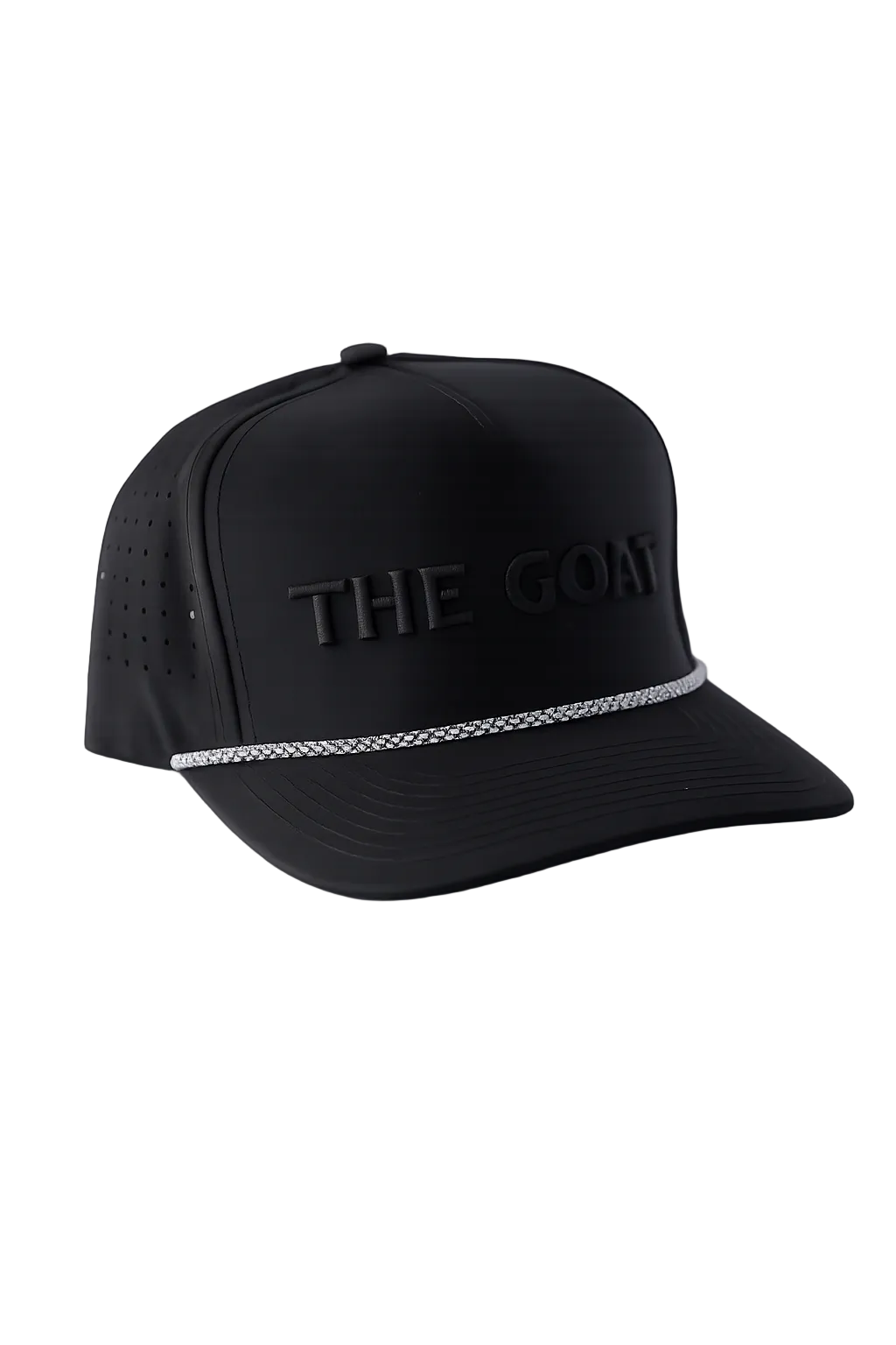"The GOAT" Black Performance Rope Snapback