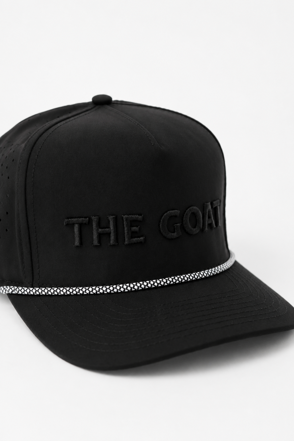 "The GOAT" Black Performance Rope Snapback