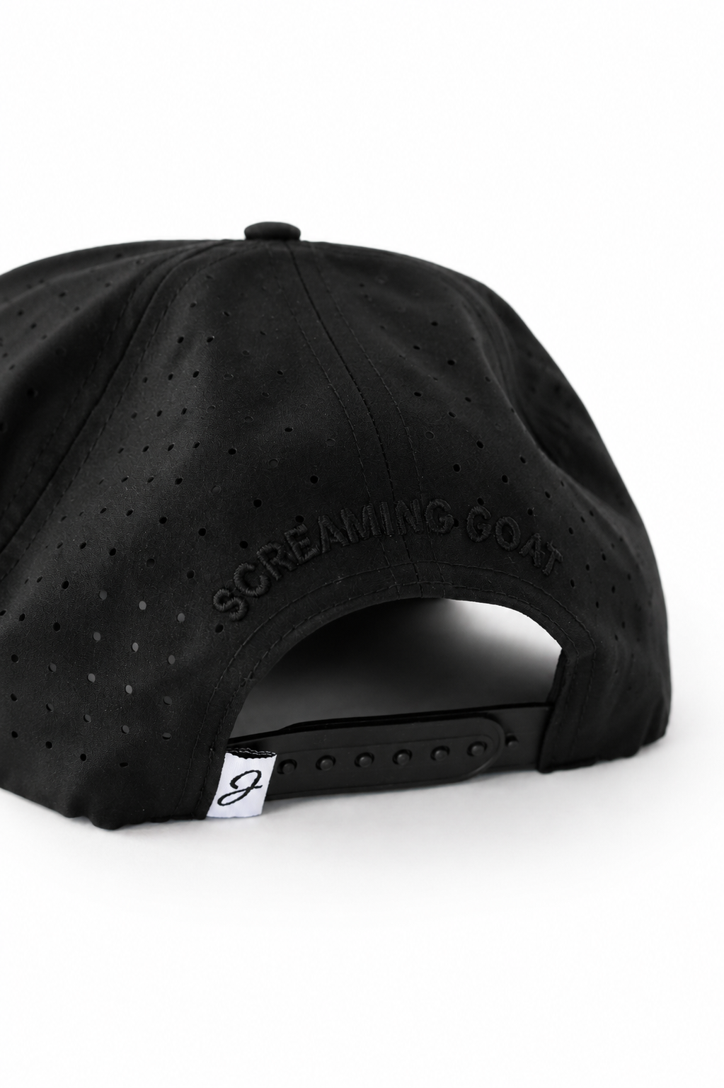 "The GOAT" Black Performance Rope Snapback