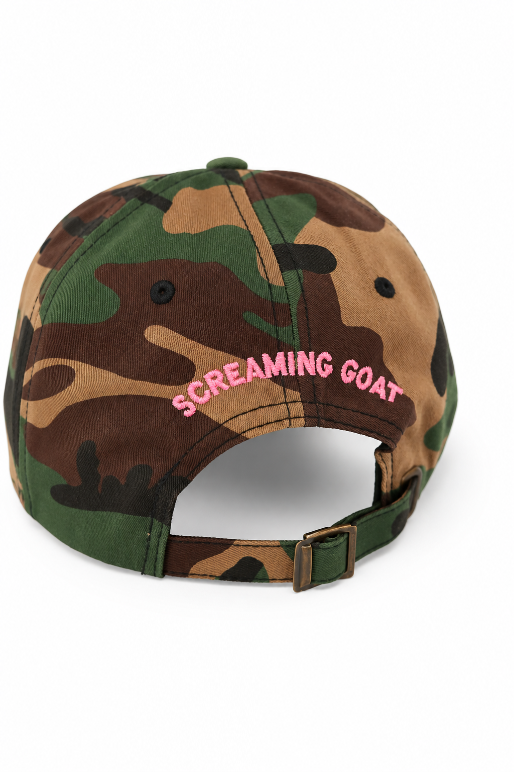 Embroidered Camo & Pink Dad Hat